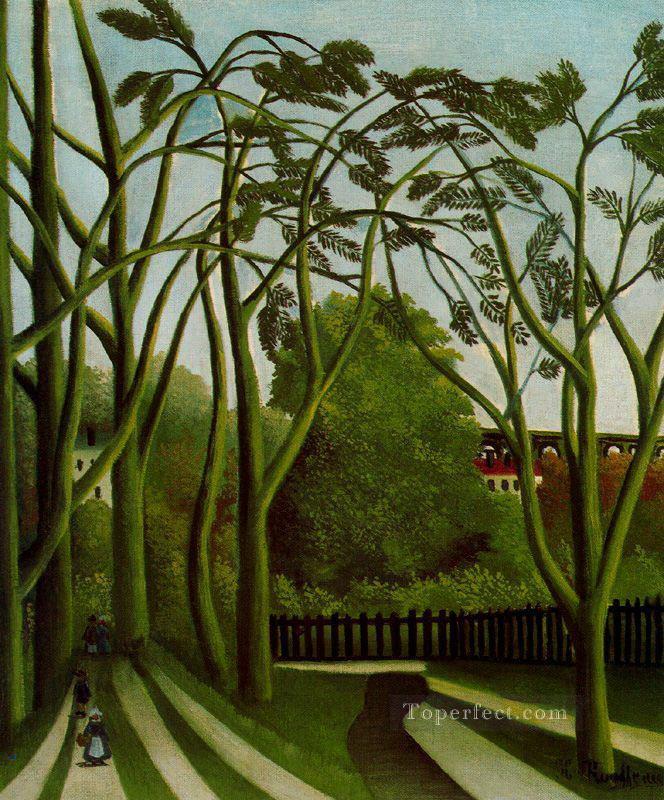 paisaje a orillas del bievre en becetre 1909 Henri Rousseau Postimpresionismo Primitivismo ingenuo Pintura al óleo